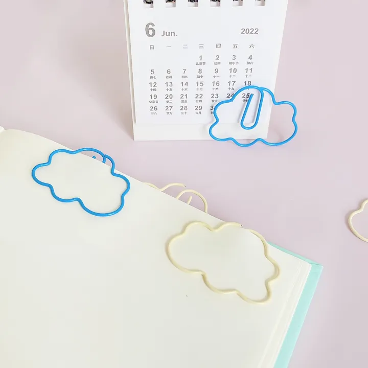 paper-clips-papeleria-paperclips-sky-blue-cloud-modeling-paper-clip-colorful-cute-paper-clip-planner-decoration-paper-clip-metal