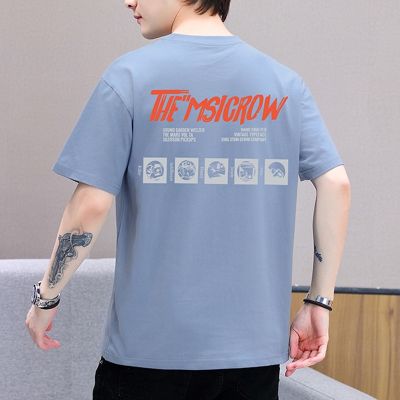 [COD] new mens short-sleeved T-shirt loose casual large size tops wholesale