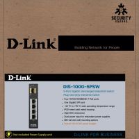 D-Link 5-Port Gigabit Unmanaged Industrial PoE Switch รหัสสินค้า: DIS-100G-5PSW