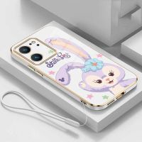 Xiaomi 13T Pro 13T กรอบซิลิโคนมันวาวลายการ์ตูน Stellalou เคสนิ่ม + ฝาครอบสายคาดที่คล้อง