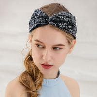 【CW】 Headband 2023 New Weight Headbands Hair Accessories Woman Bandanas Elastic Wide Knitted Bands