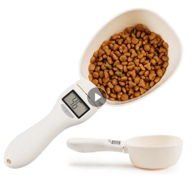 ﺴ 1pc Measure Spoon Pet Food Scale Cat Feeding General Electronic Bowl Weighing Spoon LCD Display Measuring Meter Pet Supplies