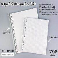 สมุดรีฟิลแบบสันใส/สมุดเติมไส้ได้ ถอดสันได้ เติมกระดาษได้ มี 2ขนาด A5/B5