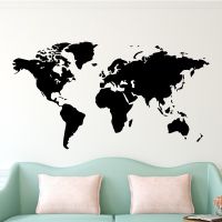 Large 106cmX58 Wall Sticker Decal World Map for House Living Room Decoration Stickers Bedroom Decor Wallstickers Wallpaper Mural Wall Stickers  Decals