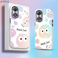 DongQi เคสสำหรับ OPPO A57 2022 A15 A16 A54 A53 A12 A5S A7 A3S A11k A96 A31 A36 A52ถ่านหินสีดำไล่ระดับสีเคสแข็งมีสไตล์ใหม่