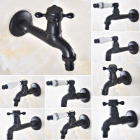 Black ss Basin Faucet Kitchen Faucet Garden taps Wall Mounted Lavatory Bathroom Mop Water Tap Washing Machine Faucet
