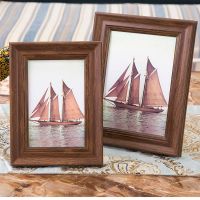 ✖✧ American Imitation Wood Grain Resin Photo Frame Home Decoration Table Ornaments Bedroom Picture Frame Wholesale High Quality