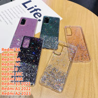 เคสกลิตเตอร์ทองฟอยล์ Lonee สำหรับ Redmi 10 2022 Redmi 10C Redmi 10A Redmi A1 2022 Redmi A2 2023 Redmi 8A Redmi 8 Redmi 9A Redmi 9C Redmi 9กลิตเตอร์ทองฟอยล์อีพ็อกซี่เคสโทรศัพท์โปร่งใสนิ่ม TPU