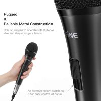 Fifine Dynamic Microphone for Speaker Vocal Microphone for Karaoke with OnOff Switch Includes 14.8ft XLR to 14 Connection