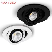 ZZOOI 360 degree adjustable 12V 24V 5W 7W 10W 15W Recessed LED Ceiling Panel light Warm/Natural/Cool Whit Ceiling Downlight