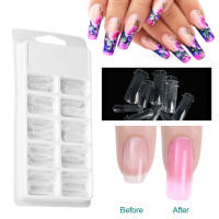 【ห้ามพลาด】Gel Mold Tips, Clear Nail Form, 100pcs Manicure Store Home for Salon Nail Art