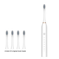 Sonic Electric Toothbrush for Adult Kids Timer Brush 6 Mode USB Charger Rechargeable Tooth Brushes Replacement Heads Set Black