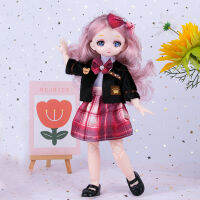 16 BJD Anime Doll Set 3D Eyes with Clothes Accessories Suit Ob22 Doll Toys for Children Girls Gift