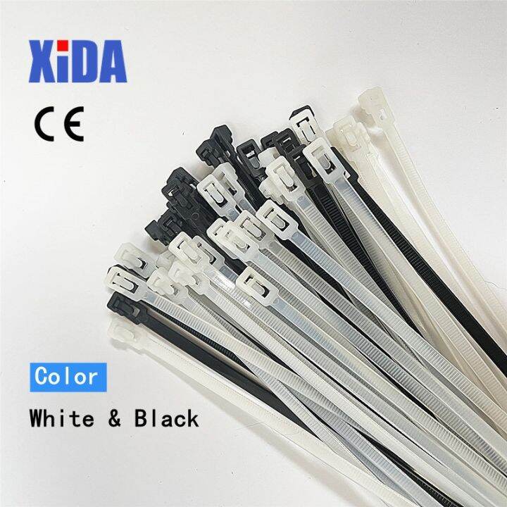 black-releasable-nylon-cable-ties-may-loose-slipknot-tie-reusable-packaging-plastic-zip-tie-wrap-strap-8x150-200-250-300-400-450