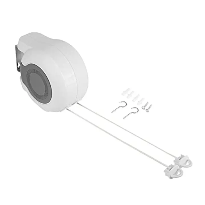 Retractable Washing Line Outdoor Clothes Lines Wall Mounted Heavy Duty Extendable Outside