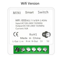 AUBESS 16A Mini DIY สวิตช์อัจฉริยะแบบไร้สายสมาร์ทสนับสนุนการควบคุม2ทางสำหรับชีวิตอัจฉริยะ Alexa