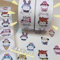 500ชิ้น/1 Rolla น่ารักการ์ตูน Pochacco สุนัข DIY เครื่องเขียนติดด้วยตนเองรอบ Deco สติ๊กเกอร์สำหรับวารสาร/แล็ปท็อป/มือถือ/กระเป๋า