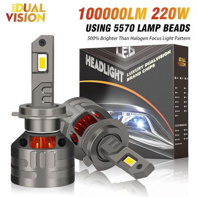 220W 100000LM H7 LED Canbus Car Headlights Bulbs 4300K H4 H1 HB3 HB4 9005 9006 H11 9012 LED 6000K 5570 CSP LED Turbo 12V Fog Led Bulbs  LEDs  HIDs