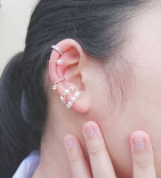 ต่างหูหนีบ ต่างหูแฟชั่น ต่างหูเกาหลี ชุบทองคำขาว ear clip เอียร์คัฟ ต่างหูหนีบมุก เครื่องประดับแฟชั่น ❤สินค้าพร้อมส่ง❤