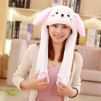 Rabbit Hat Moving Ears Cute Cartoon Toy Hat Airbag Kawaii Funny Toy Cap Kids Plush Toy Birthday Gift Hat for Girls New yewr 2020