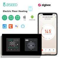 【LZ】﹍●✒  BSEED Zigbee Termostato LED Touch Screen Switches Piso Elétrico Aquecimento Sala Alexa Controlador de Temperatura Tuya App Tomada USB