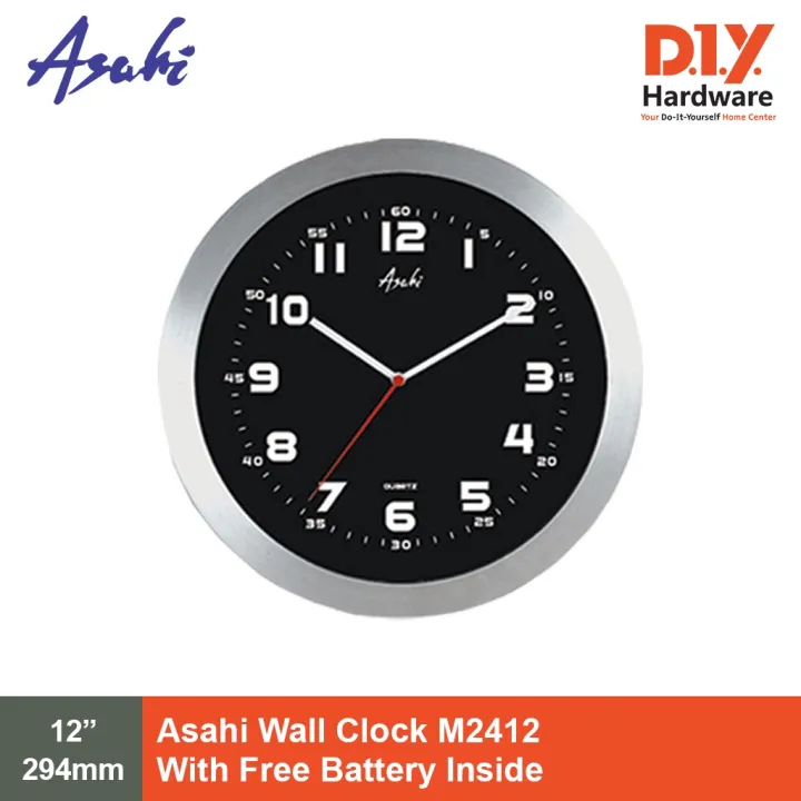 Asahi Wall Clock With Free Battery Inside M2412 Lazada PH