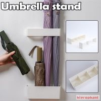 Wall-Mounted Umbrella Stand Punch-Free Umbrella Holder Shelf Standing Storage Wall-Mounted Punch-Free Umbrella Holder Shelf Standing Storage with Water Collector Hook &amp; Loop Mount