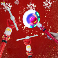 Tribe Christmas Santa Claus Musical Luminous Windmill จำลอง Windmill Shape Magic Stick ของเล่นสำหรับคริสต์มาสของขวัญวันเด็ก