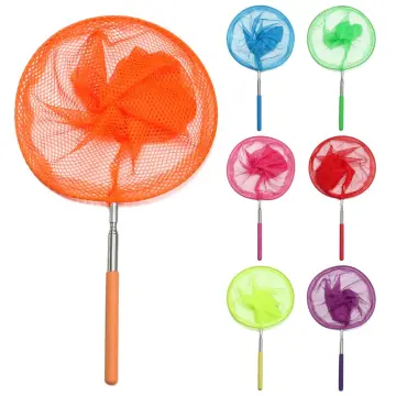 Expandable Children's Telescopic Butterfly Net Toy Catching Mesh - Red, Size: Large