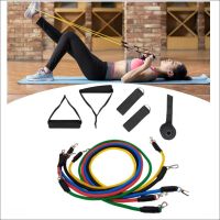 11pcs/set Pull Rope Fitness Exercises Resistance Bands Rubber Loop Tube Bands Gym Exercise Pilates Yoga Workout Equipments Exercise Bands