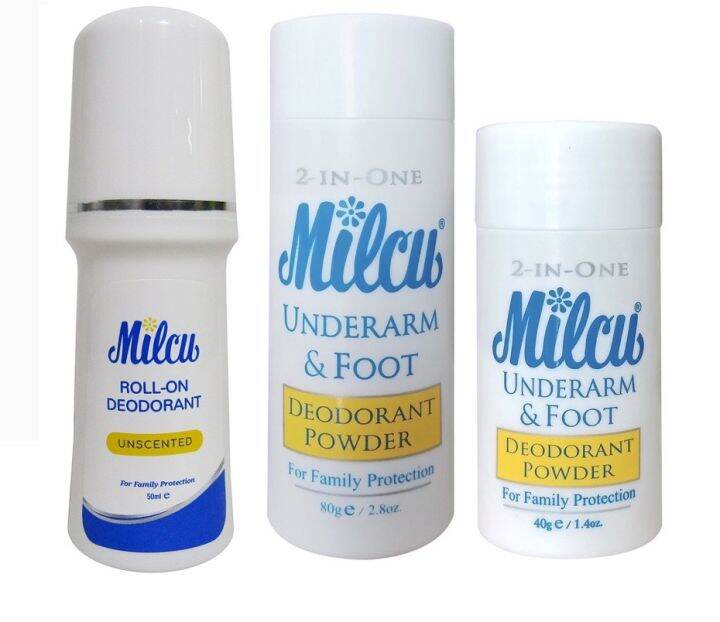Milcu Underarm & Foot deodorant powder/roll on Lazada PH