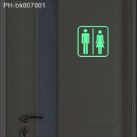 【CW】 Toilet Sign the Dark Wall Sticker Door Label Hotel Restaurant Restroom Indicate Decal