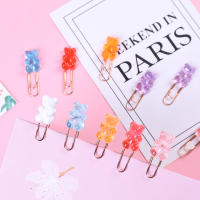 20214pcslot Cartoon Bear Paperclips Cute Special-shaped Paper Organizer Bookmark Student Stationery School Office Binding Supplies