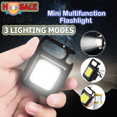 Ts【พร้อมส่ง】ไฟฉายขนาดเล็ก500ลูเมนพวงกุญแจ30 Cob Led ไฟทำงานแบบพกพาขนาดเล็กพกพาได้ไฟทำงาน Corkscrew Cob Mini พวงกุญแจไฟฉาย800 Lumens 3โหมด Usb ชาร์จไฟได้สว่างมากที่เปิดขวด【cod】