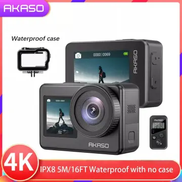 AKASO V50X Native 4K30fps WiFi Action Camera with EIS Touch Screen 4x Zoom  Web Camera 131 feet Waterproof Camera Support External Mic Remote Control  Sports Camera