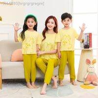 ⊕﹍ hrgrgrgregre Cartoon Verão Manga Curta Crianças Pijama Short Enfant Criança Kid Set Sleepwear Roupas