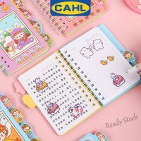 【Ready Stock】 ◘✇▬ C13 Cute Coil Notebook Cartoon With Stickers Childrens Mini diy Small Portable Pocket