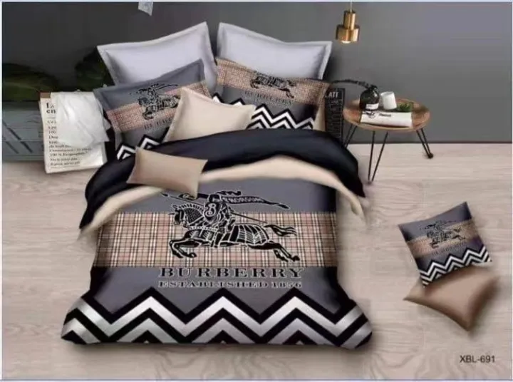 Burberry Design 4ni1 Premiue Quality 100 Us Cotton Bedsheet Lazada PH