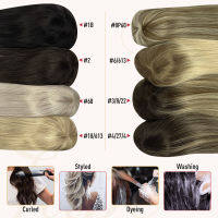 Moresoo Hair Toppers 100 กิ๊บติดผมแท้สำหรับผู้หญิง Natural Straight Machine Remy Hair Mono และ PU Top