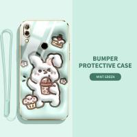 เคสโทรศัพท์สำหรับ Y9 Huawei 2019สำคัญ2019 Y7โปร Y7 2019นายก Y9 Y7โปร2019กระต่ายน่ารักการ์ตูน Y6 Pacha ลายสุนัขฝาครอบด้านหลังกันกระแทกป้องกันรอยขีดข่วนเคสหล่นส่งเชือกเส้นเล็ก