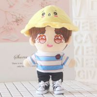 Spot Xiao Zhan with striped T-shirt clothes pants 20cm suit 20cm doll girl 39;s birthday present