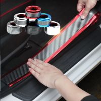 【CC】 1M Car Stickers Anti Scratch Door Sill Protector Rubber Strip Carbon Threshold Protection Film Sticker