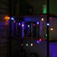 ตกแต่งสวนไฟสตริงพลังงานแสงอาทิตย์20 LED Bells Fairy String Light Outdoor, For Outdoor Halloween Thanksgiving Party Christmas, Cool White Light, PVC