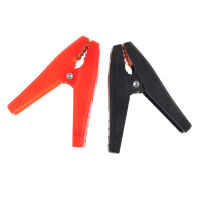 Fanghui 2Pcs 90Mm 100A คลิปหนีบปากจระเข้แบบพลาสติกรถคีมหนีบแบตเตอรี่ Connecter Red &amp; Black