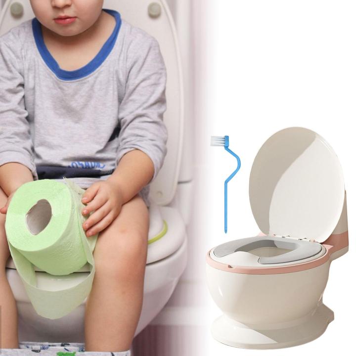 dolity-ห้องน้ำสำหรับเด็กที่กันลื่นในห้องน้ำสบายเหมือนจริงสำหรับห้องนอนทุกเพศทุกวัย0-7ที่นั่งพูสีชมพู