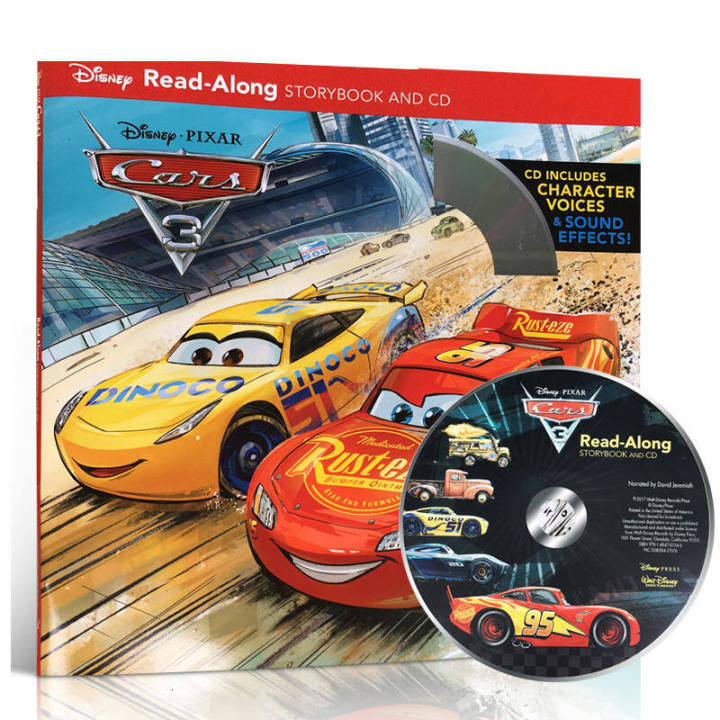 Original English picture book cars 3 read along storybook with CD | Lazada