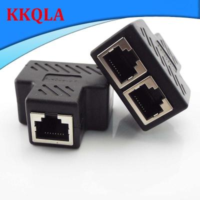 QKKQLA 1 To 2 Ways Network Connector Network Cable Female Distributor Ethernet Splitter Extender Plug Adapter C For Laptop