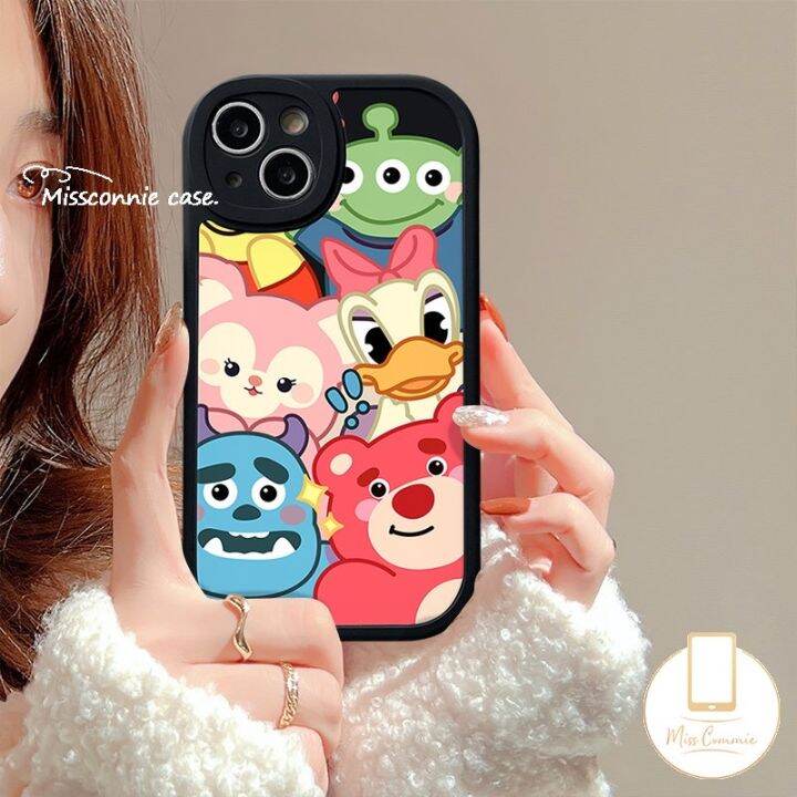 เคสโทรศัพท์มือถือ-tpu-นิ่ม-ลายการ์ตูนดิสนีย์-โดนัลด์ดั๊ก-ทอยสตอเบอร์รี่-หมีน่ารัก-สําหรับ-iphone-7plus-xr-x-7-8-6-6s-14-13-12-xs-2020