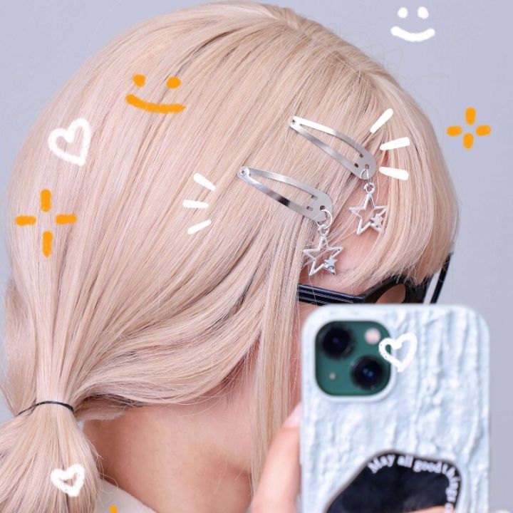 2pcsy2k-silver-alloy-hair-clip-women-bow-cross-pendant-hairpins-headwear-chic-punk-metal-barrette-girls-hair-accessories-gifts
