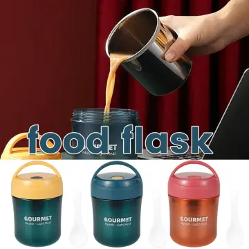 Food Flasks, Stainless Steel Lunch Flask With Handle, Vacuum Insulated Soup  Container, Portable Lunch Container, Leak Proof Food Soup Flasks For  Adults, Insulated Food Jars, Kitchen Supplies For Teenagers And Workers At